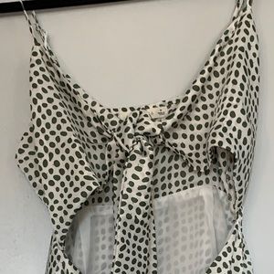 Olive-Printed Slip Dress